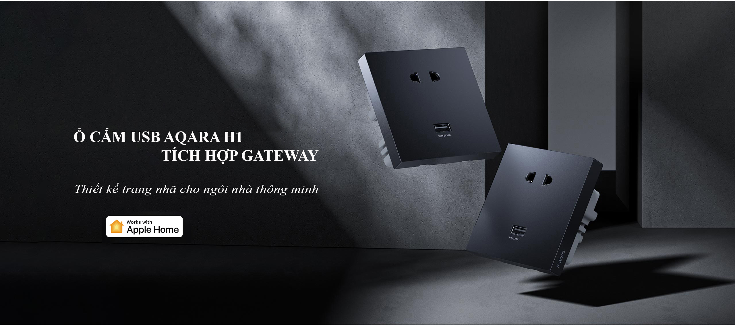 Ổ Cắm Âm Tường Thông Minh Aqara Wall Socket H1 Usb Kiêm Hub