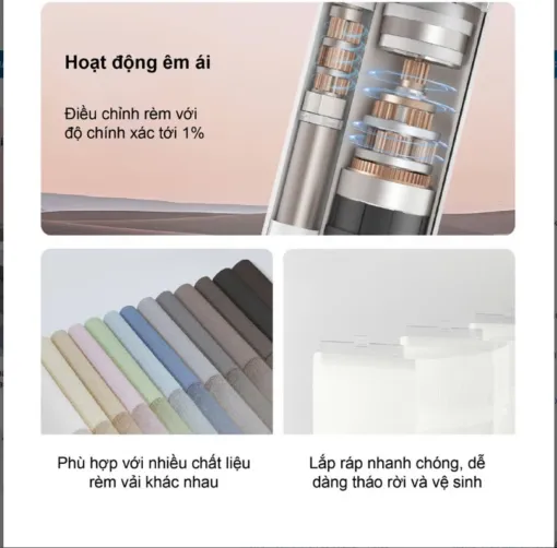 Động cơ rèm thông minh Aqara H1 Dream Curtain – Tự động hóa rèm sáo lật lá – Kết nối Zigbee
