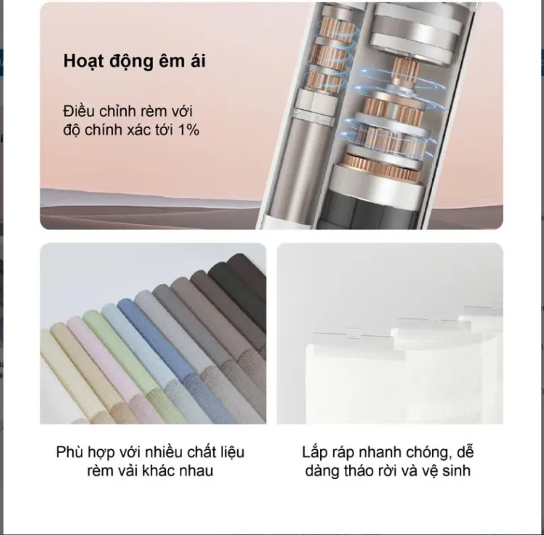 Động cơ rèm thông minh Aqara H1 Dream Curtain – Tự động hóa rèm sáo lật lá – Kết nối Zigbee | AKIA