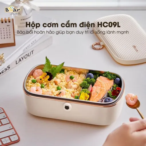 Hộp cơm điện Bear SB-HC09L - Màu kem