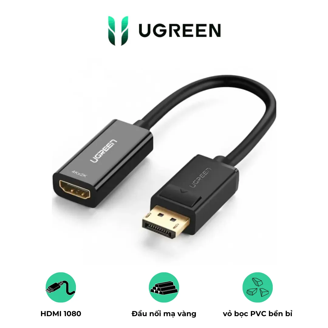 Cáp chuyển Displayport sang HDMI 1080P@60Hz Ugreen 40362