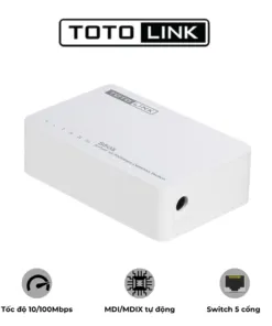 Switch mạng Totolink S505 – 5 cổng RJ45 10/100Mbps – Hỗ trợ Auto MDI/MDIX