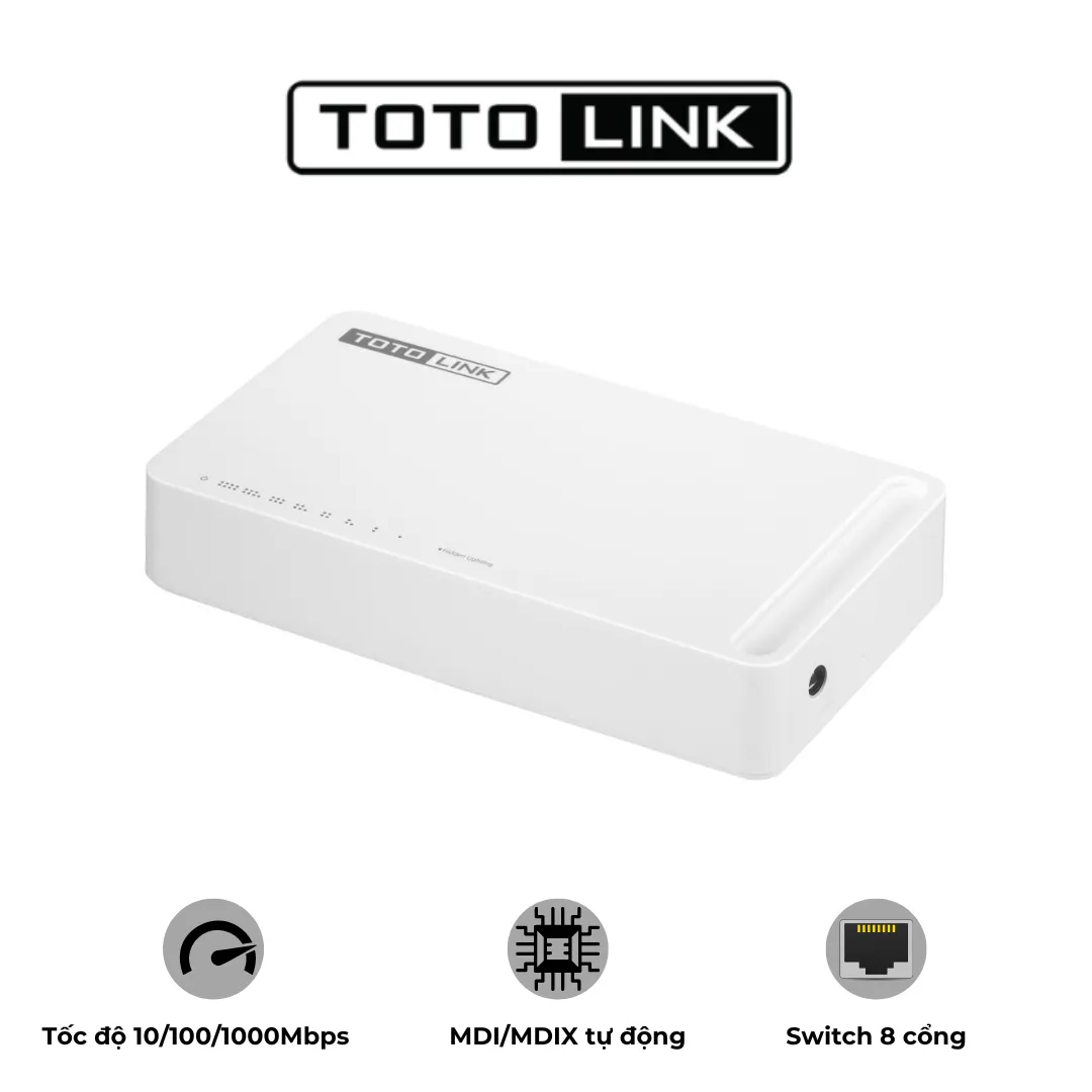 Switch 8 Cổng Gigabit Totolink S808G