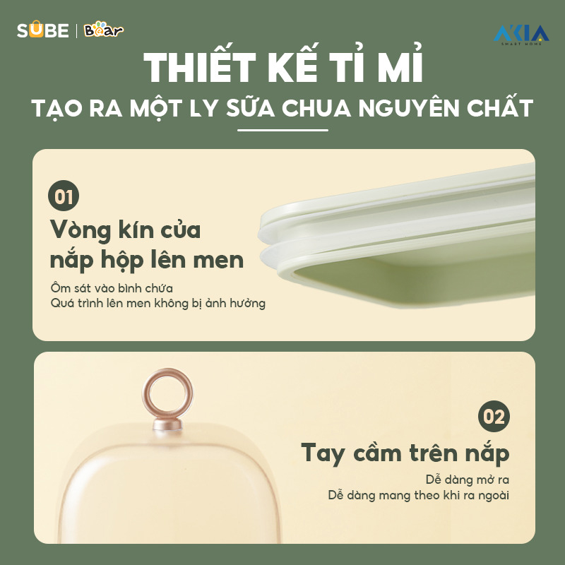 Máy Làm Sữa Chua Bear Sb-Sc12C - Xanh Lá 2 Máy Làm Sữa Chua Bear Sb-Sc12C - Xanh Lá