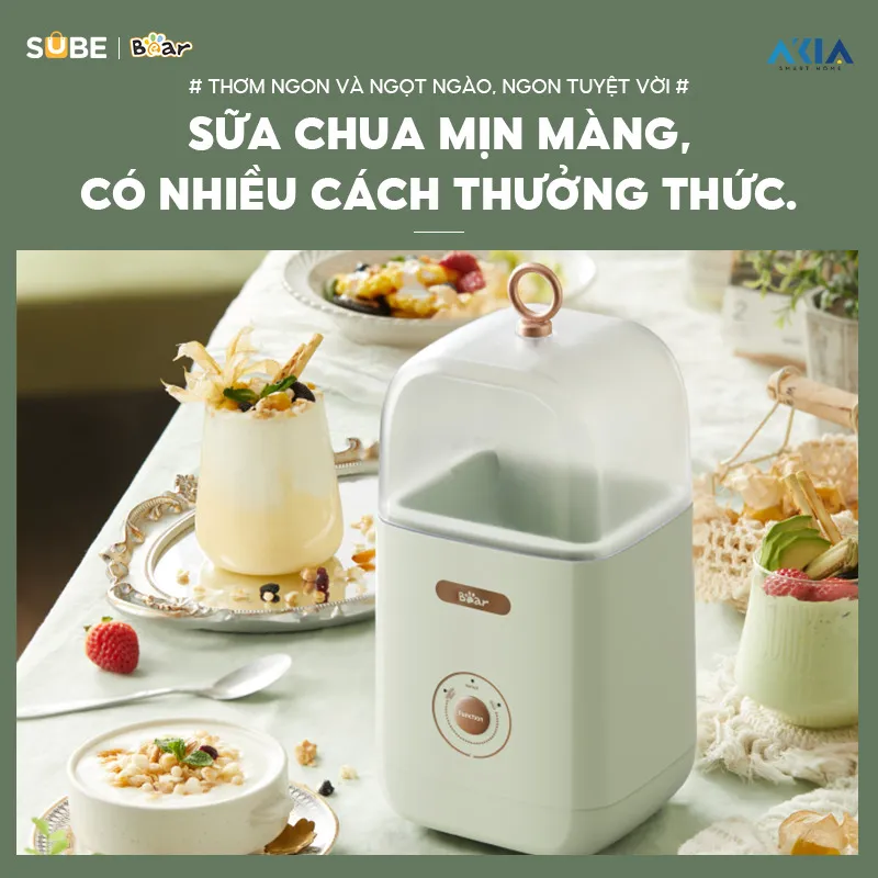 Máy Làm Sữa Chua Bear Sb-Sc12C - Xanh Lá 16 Máy Làm Sữa Chua Bear Sb-Sc12C - Xanh Lá