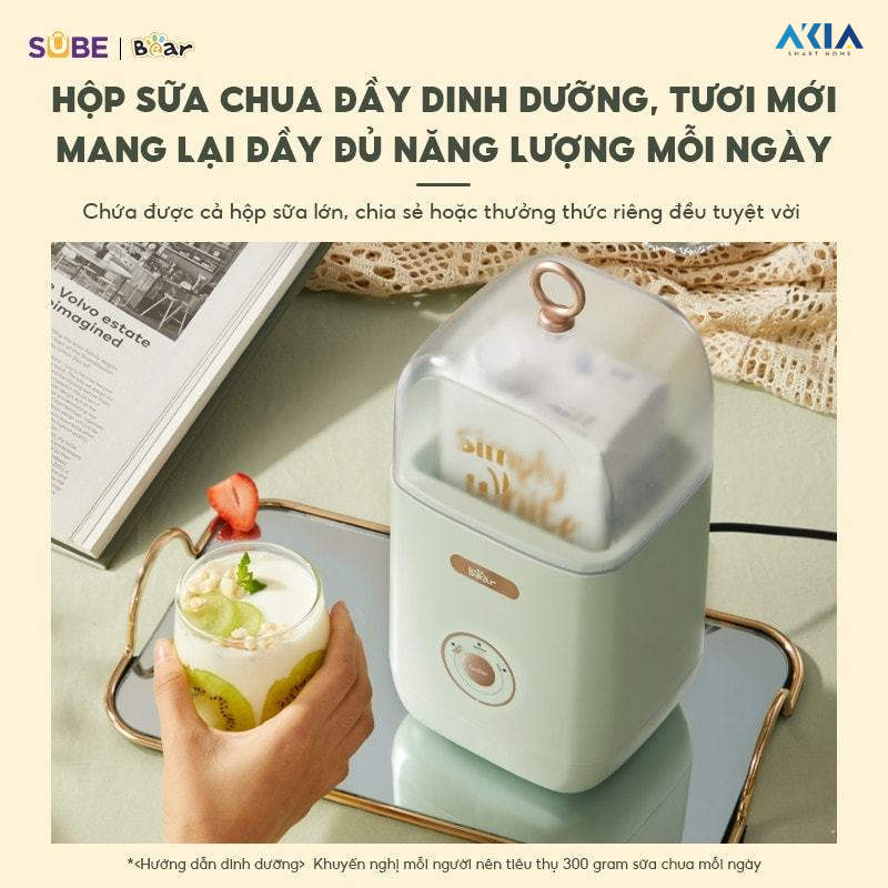 Máy Làm Sữa Chua Bear Sb-Sc12C - Xanh Lá 4 Máy Làm Sữa Chua Bear Sb-Sc12C - Xanh Lá