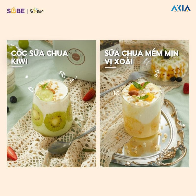 Máy Làm Sữa Chua Bear Sb-Sc12C - Xanh Lá 9 Máy Làm Sữa Chua Bear Sb-Sc12C - Xanh Lá