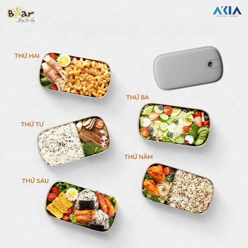 Hộp Cơm Điện Bear Sb-Hc09L - Màu Kem