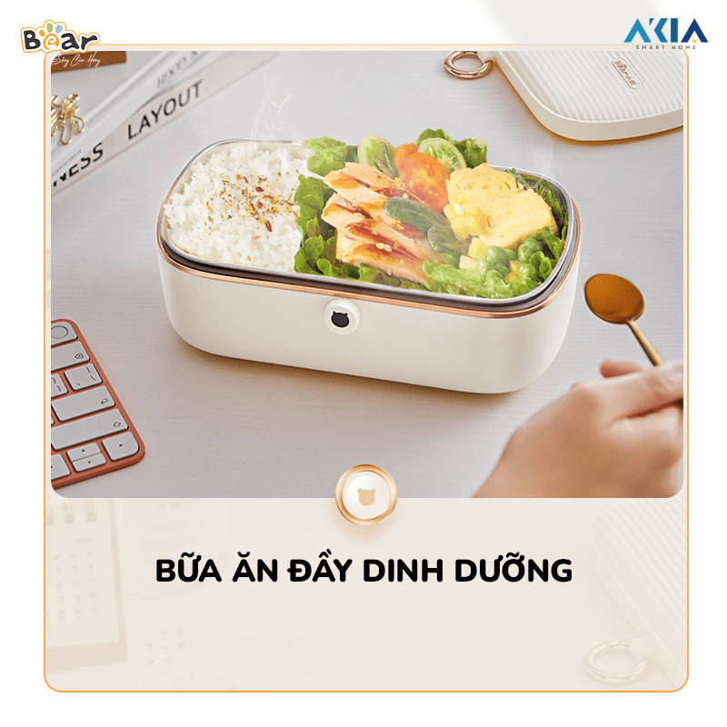 Hộp Cơm Điện Bear Sb-Hc09L - Màu Kem