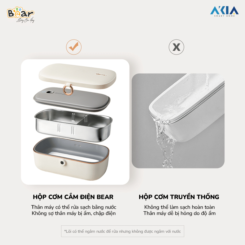 Hộp Cơm Điện Bear Sb-Hc09L - Màu Kem