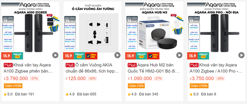 Akia Cung Cấp Sản Phẩm Từ Các Thương Hiệu Hàng Đầu Như Aqara