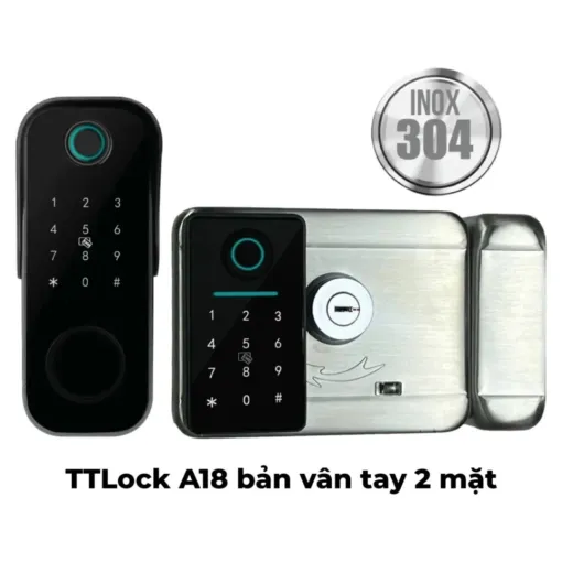 Khóa cổng vân tay thông minh AKIA N100 chống nước