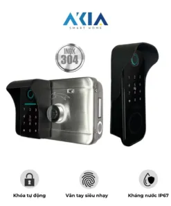 Khóa cổng vân tay thông minh AKIA N100 chống nước