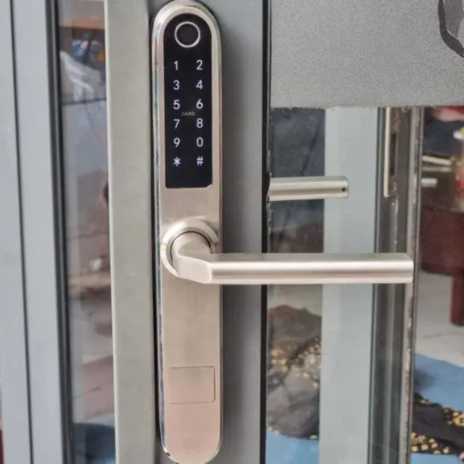 Khóa thông minh cửa nhôm AKIA SL210 - Màu bạc