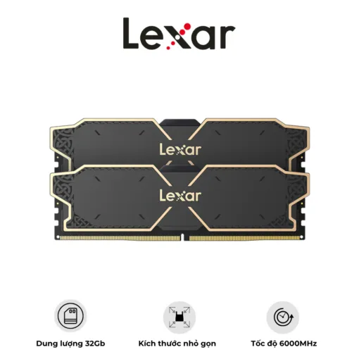 Bộ nhớ Ram desktop Lexar Thor DDR5 32G (2x16GB) 6000