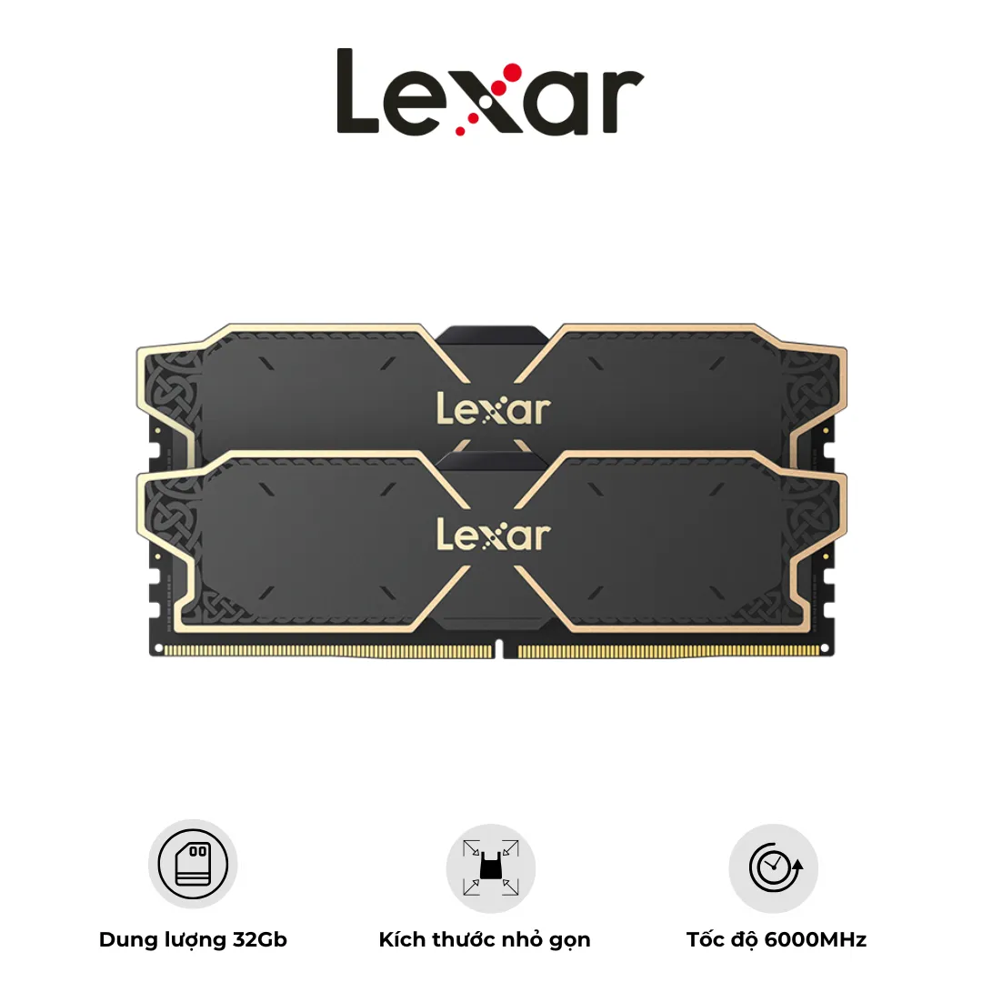 Bộ nhớ Ram desktop Lexar Thor DDR5 32G (2x16GB) 6000
