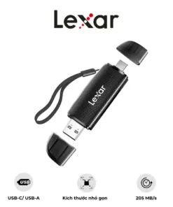 Đầu đọc thẻ nhớ Lexar Dual – Slot USB – A/C – Tốc độ truyền tải 205MB/s – Kết nối USB – A và USB – C