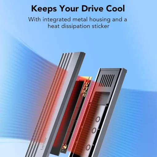 Box ổ cứng SSD Lexar E300 M.2 Nvme Enclosure hỗ trợ USB 3.2 Gen 2