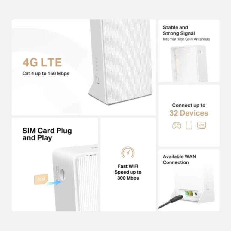 Bộ phát wifi 4G Mercusys MB112-4G không dây tốc độ 300Mbps | AKIA