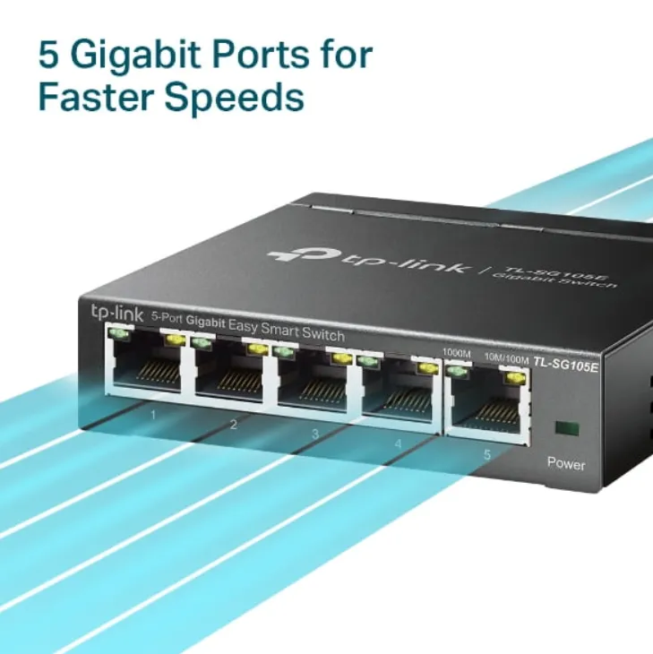 Switch 5 Cổng Gigabit Tp-Link Tl-Sg105Pe 9 Switch 5 Cổng Gigabit Tp-Link Tl-Sg105Pe