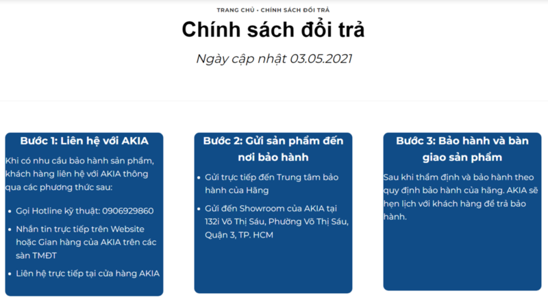 Akia Mang Đến Sự Hài Lòng Cho Bạn Với Chính Sách Bảo Hành Và Đổi Trả Minh Bạch