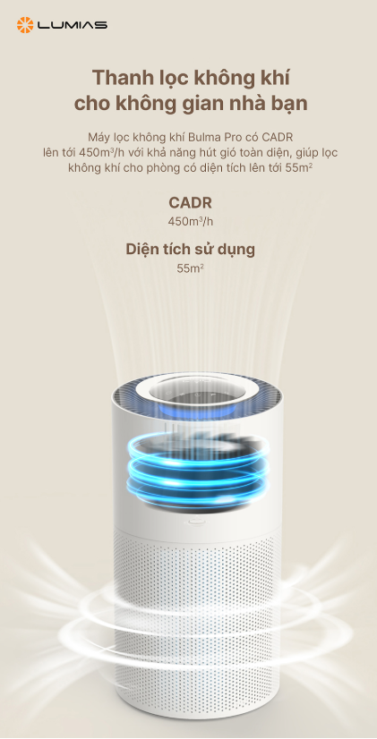 Máy Lọc Không Khí Lumias Bulma Pro - 45W 50M2