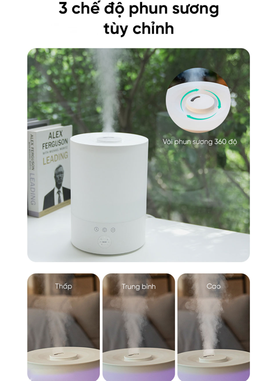 Máy Tạo Độ Ẩm Phun Sương Lumias Hul - 24W - Dung Tích 2,5L, 3 Chế Độ Phun Sương