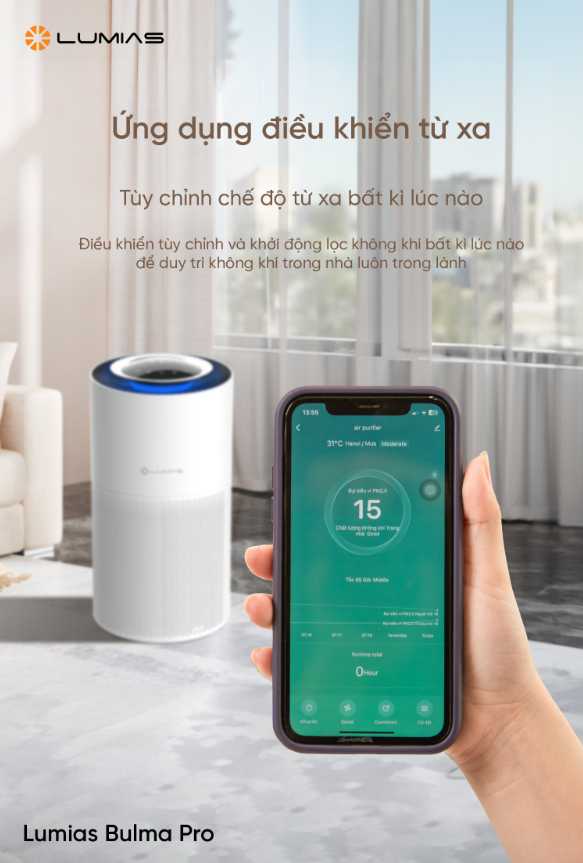 Máy Lọc Không Khí Lumias Bulma Pro - 45W 50M2