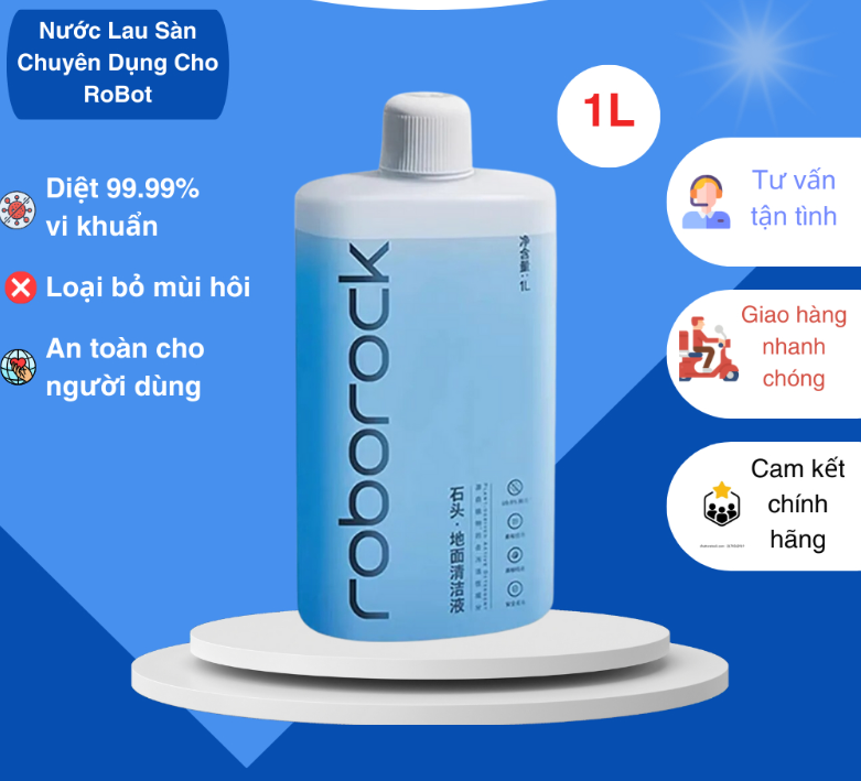Nước Lau Sàn Roborock Dành Cho Robot Hút Bụi 1L - Chính Hãng