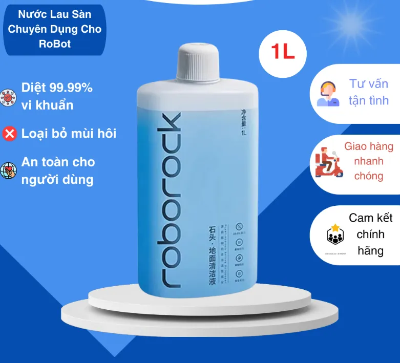 Nước Lau Sàn Roborock Dành Cho Robot Hút Bụi 1L - Chính Hãng 6 Nước Lau Sàn Roborock Dành Cho Robot Hút Bụi 1L - Chính Hãng