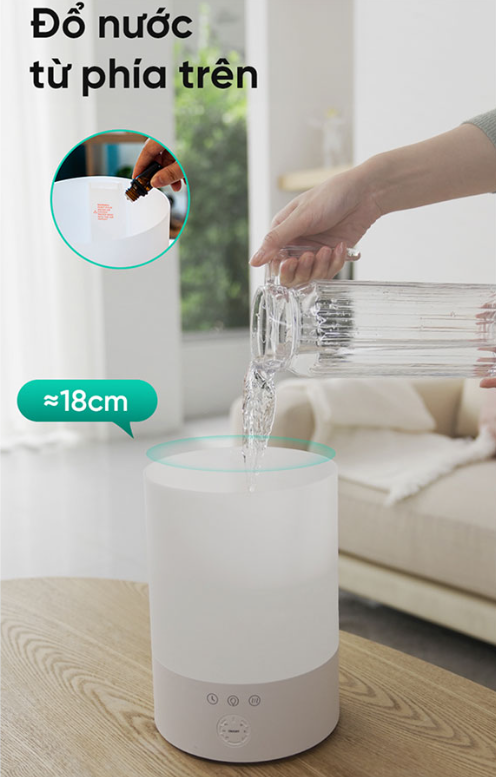 Máy Tạo Độ Ẩm Phun Sương Lumias Hul - 24W - Dung Tích 2,5L, 3 Chế Độ Phun Sương