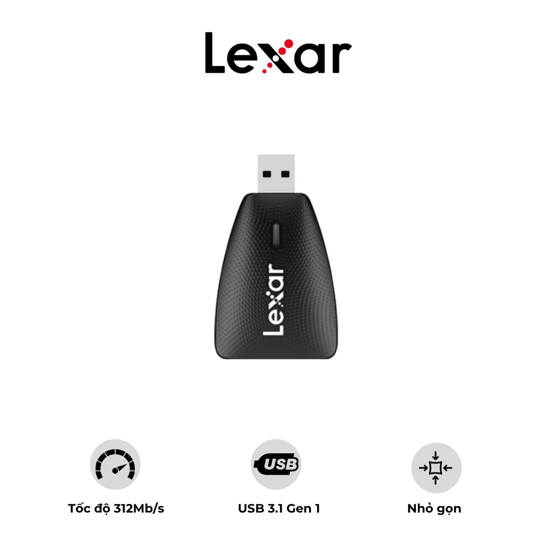 Đầu đọc thẻ nhớ Lexar Multi – Card 2 – in – 1 – USB 3.1 – Tốc độ 312MB/s