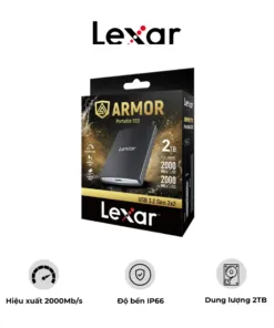 Ổ cứng SSD Lexar ARMOR 700 – Tốc độ đọc ghi 2000MB/s – Chống nước – chống bụi IP66