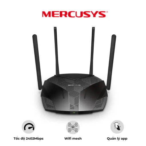 Router Wi-Fi 6 băng tần kép Mercusys MR80X – AX3000