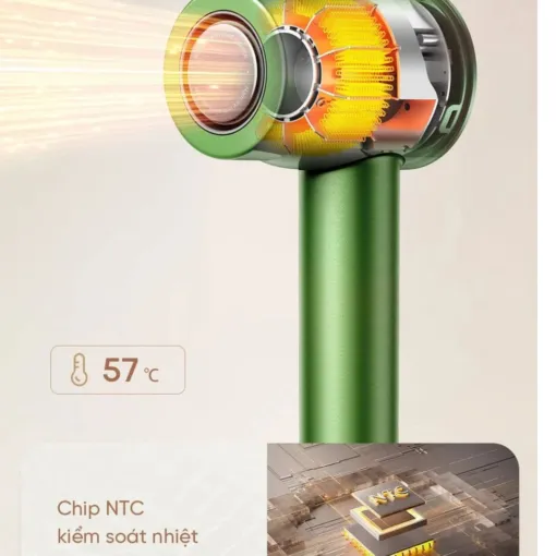 Máy sấy tóc tốc độ cao Dreame Hair Glory Master – Công suất 1.600W, 2 tốc độ, 4 chế độ sấy, Công nghệ ion âm, 3 đầu sấy chuyên dụng