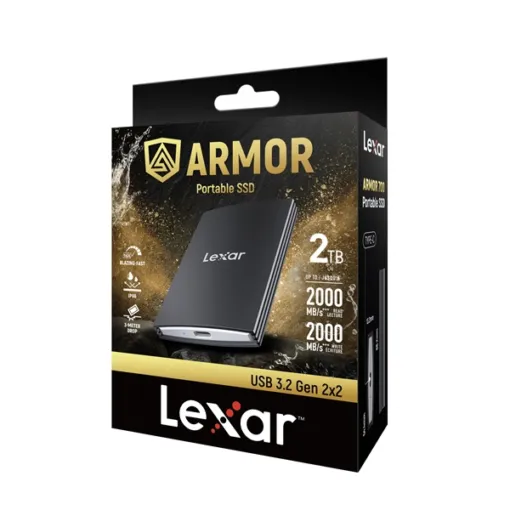Ổ cứng SSD Lexar ARMOR 700 – Tốc độ đọc ghi 2000MB/s – Chống nước – chống bụi IP66