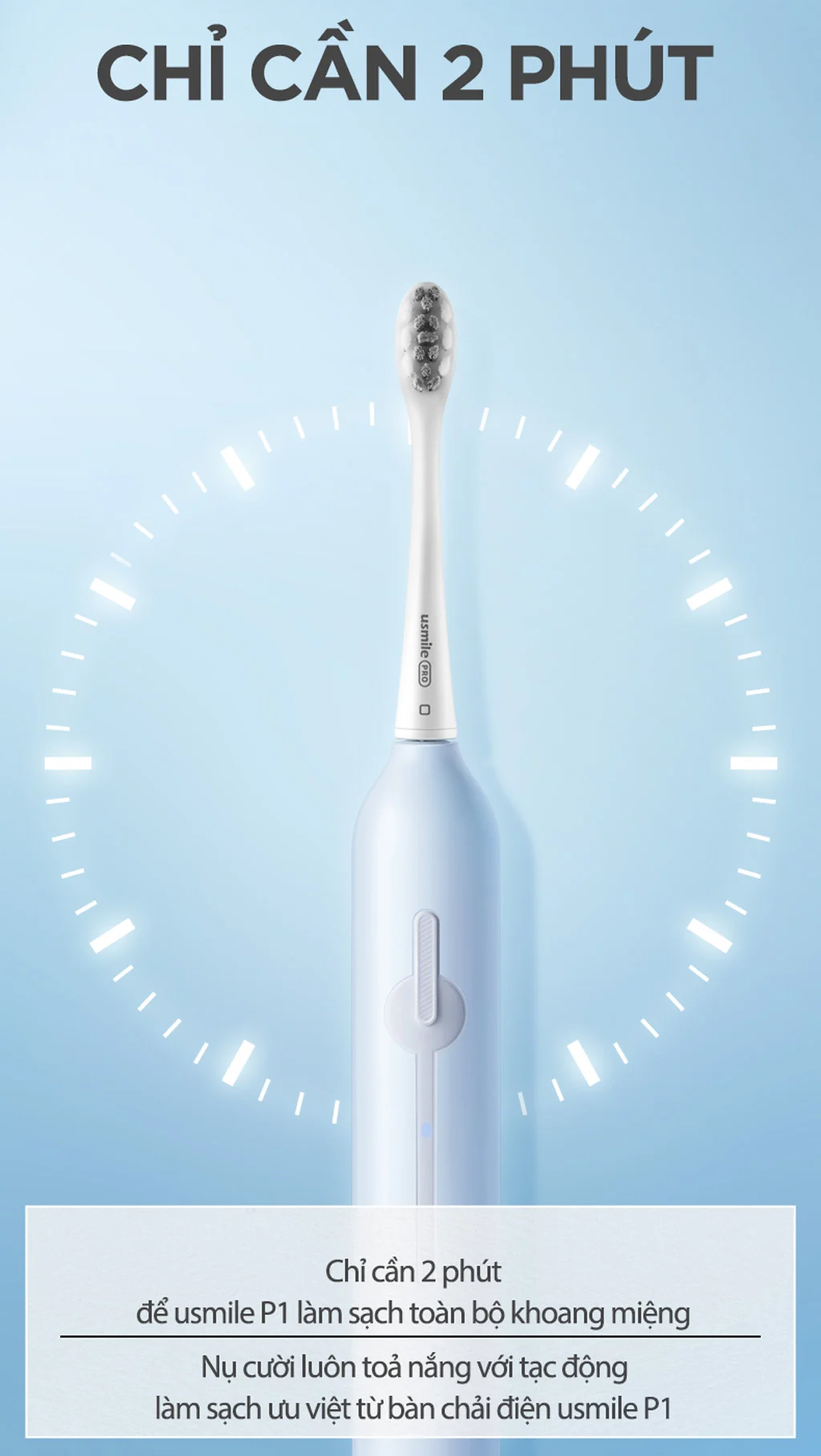 Bàn Chải Điện Sóng Siêu Âm Usmile P1