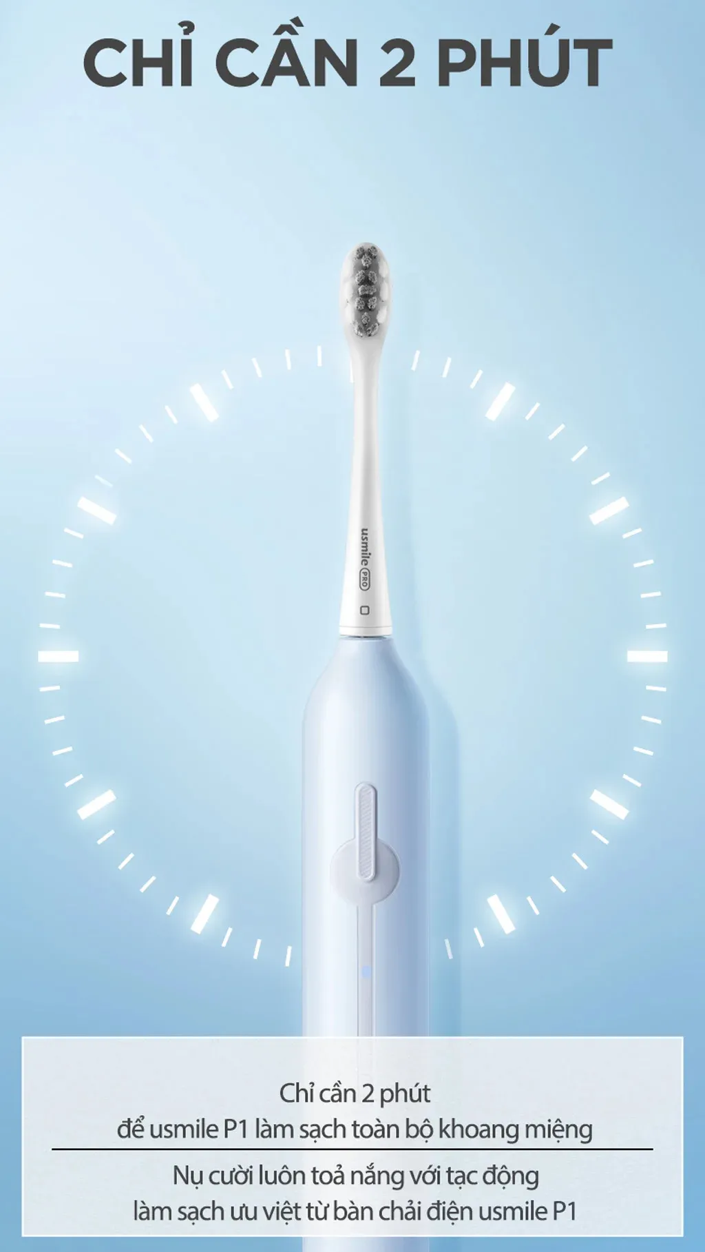 Bàn Chải Điện Sóng Siêu Âm Usmile P1 11 Bàn Chải Điện Sóng Siêu Âm Usmile P1