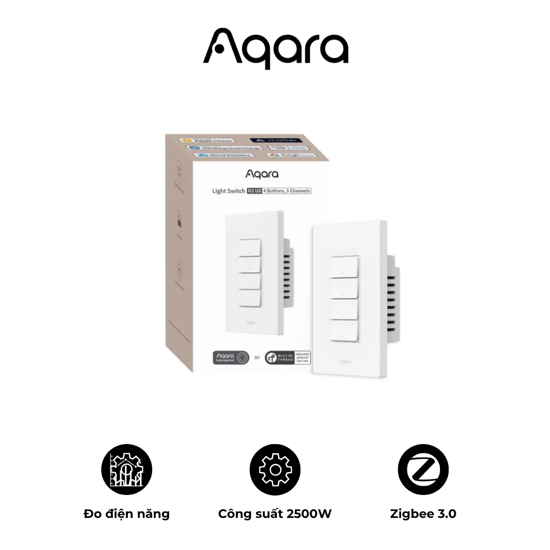 Công tắc chữ nhật thông minh Aqara Light Switch H2