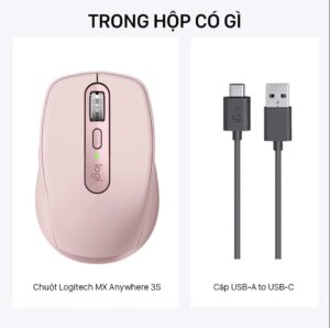Chuột Gaming Không Dây Logitech Mx Anywhere 3S - Hồng