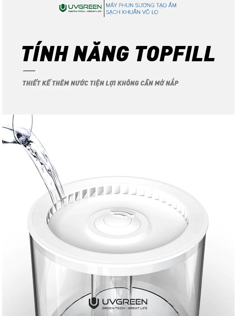 Máy Phun Sương Tạo Độ Ẩm Không Uvgreen Kh100/Kh200 17 Máy Phun Sương Tạo Độ Ẩm Không Uvgreen Kh100/Kh200