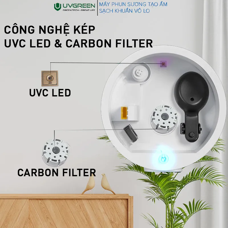 Máy Phun Sương Tạo Độ Ẩm Không Uvgreen Kh100/Kh200 20 Máy Phun Sương Tạo Độ Ẩm Không Uvgreen Kh100/Kh200