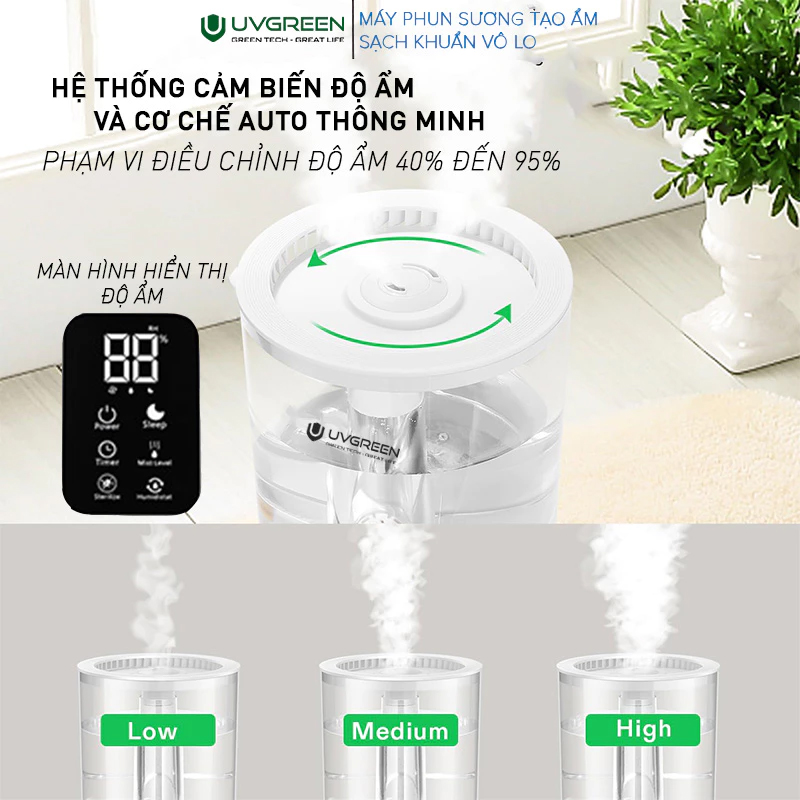 Máy Phun Sương Tạo Độ Ẩm Không Uvgreen Kh100/Kh200