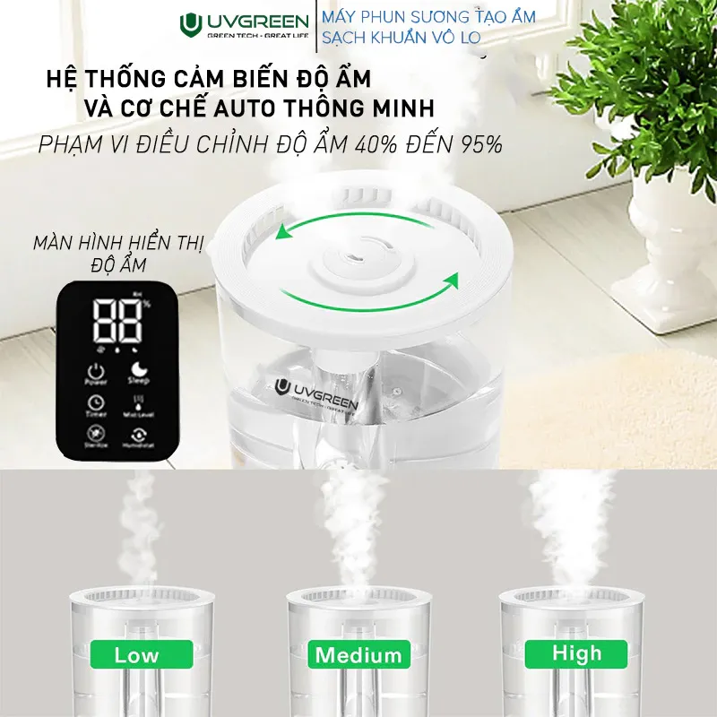 Máy Phun Sương Tạo Độ Ẩm Không Uvgreen Kh100/Kh200 21 Máy Phun Sương Tạo Độ Ẩm Không Uvgreen Kh100/Kh200