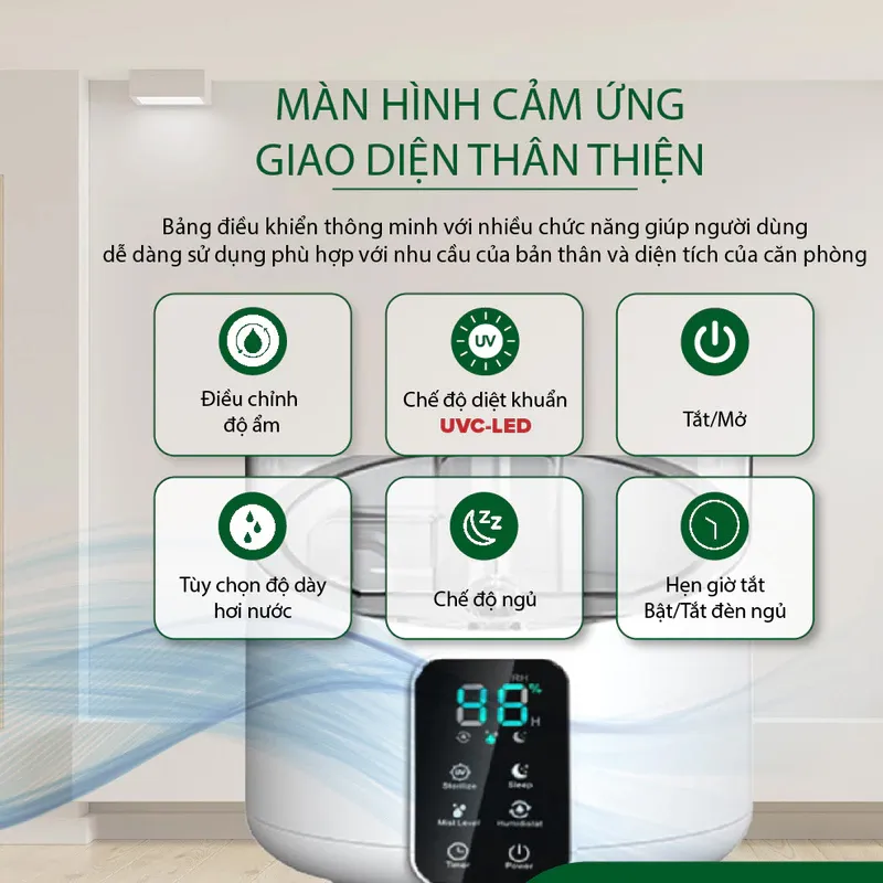 Máy Phun Sương Tạo Độ Ẩm Không Uvgreen Kh100/Kh200 22 Máy Phun Sương Tạo Độ Ẩm Không Uvgreen Kh100/Kh200