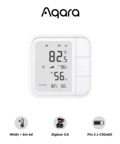 Cảm biến nhiệt độ và độ ẩm Aqara W100 – Màn hình hiển thị tích hợp – Giám sát môi trường chính xác