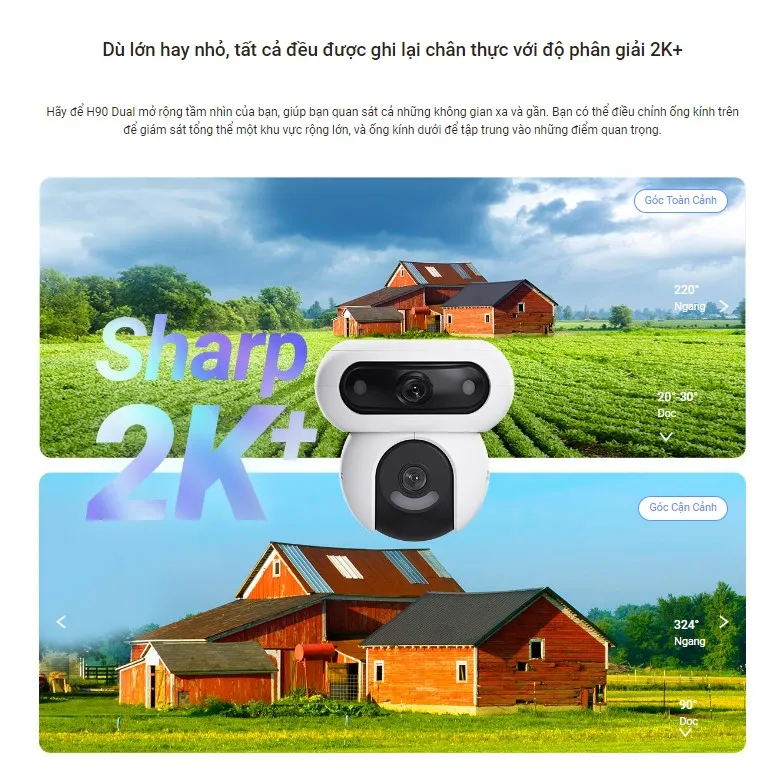 Camera Thông Minh 2 Mắt Ezviz H90 Dual 2K+ 8 Ezviz H90 Dual 2K+