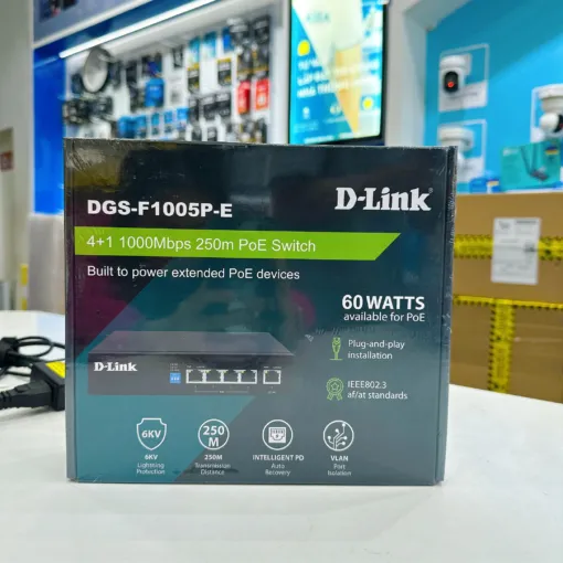 Switch PoE D-Link DGS-F1005P-E-6