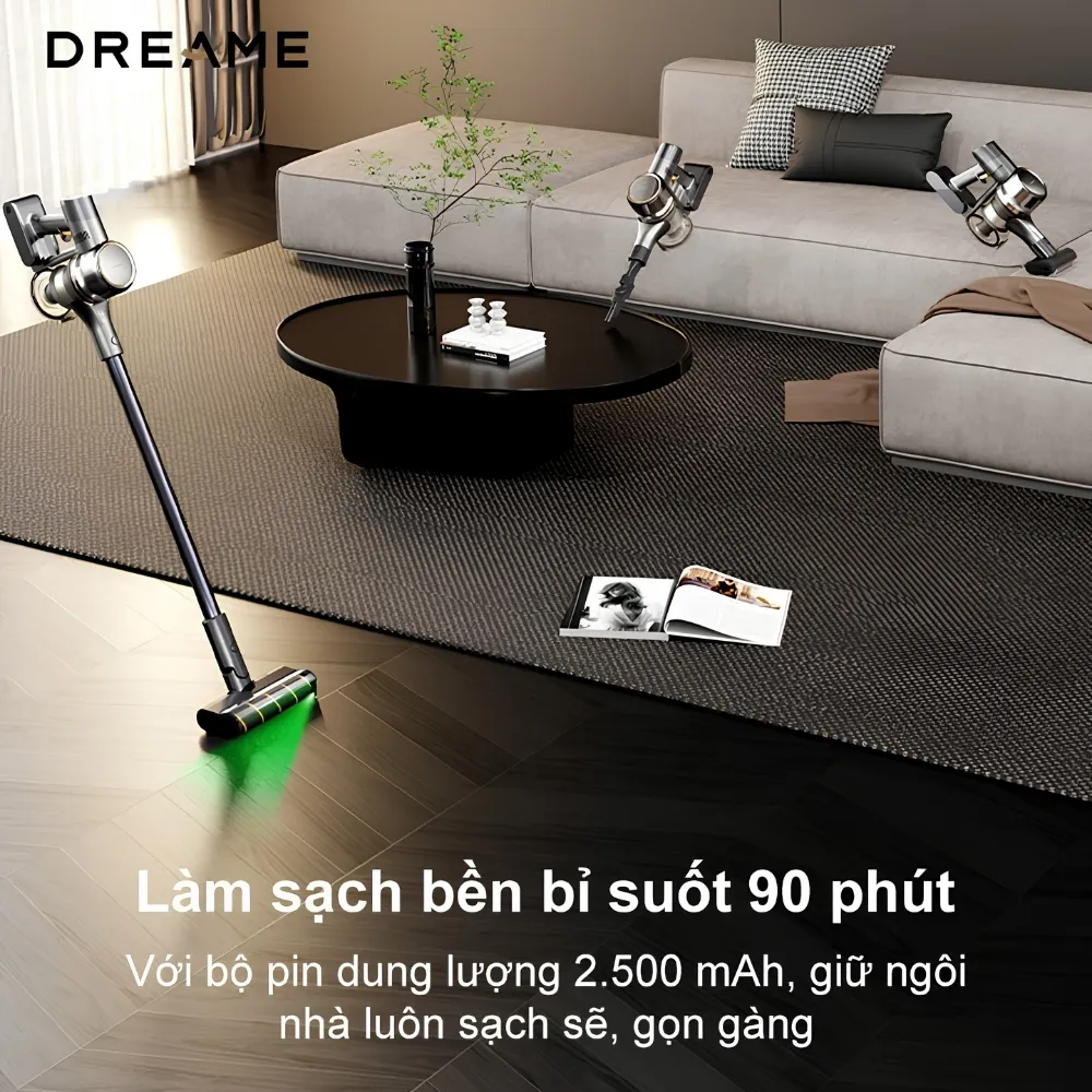 Máy Hút Bụi Dreame V18S Aqua – Lau Sàn Đa Năng 2 Trong 1 – Lực Hút Mạnh Mẽ 15 Máy Hút Bụi Dreame V18S Aqua – Lau Sàn Đa Năng 2 Trong 1 – Lực Hút Mạnh Mẽ - Akia Smart Home