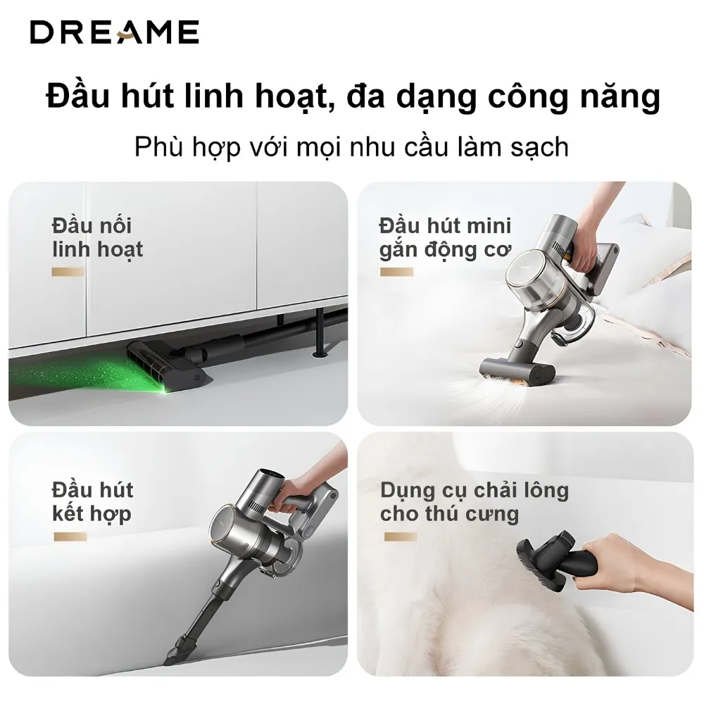 Máy Hút Bụi Dreame V18S Aqua – Lau Sàn Đa Năng 2 Trong 1 – Lực Hút Mạnh Mẽ 17 Máy Hút Bụi Dreame V18S Aqua – Lau Sàn Đa Năng 2 Trong 1 – Lực Hút Mạnh Mẽ - Akia Smart Home